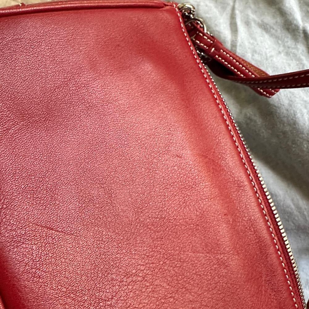 Coach Hampton Slim Demi Red Leather Crossbody Bag - Picture 13 of 14